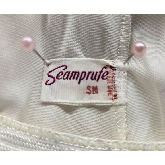 Seamprufe Vtg 50s Bloomers Half-Slip White Sz S Billowy Bubble Skirt Sheer Puffy - Picture 6 of 12